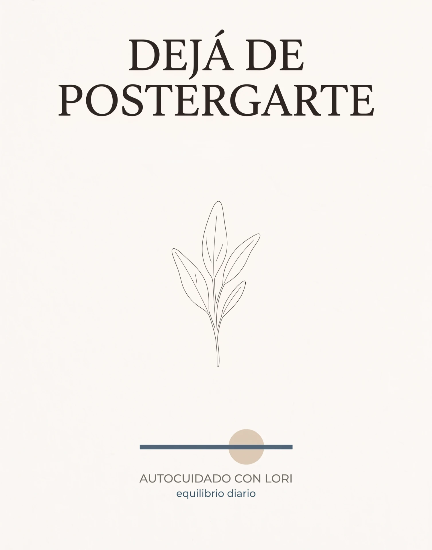 Portada oficial de la guía Dejá de postergarte